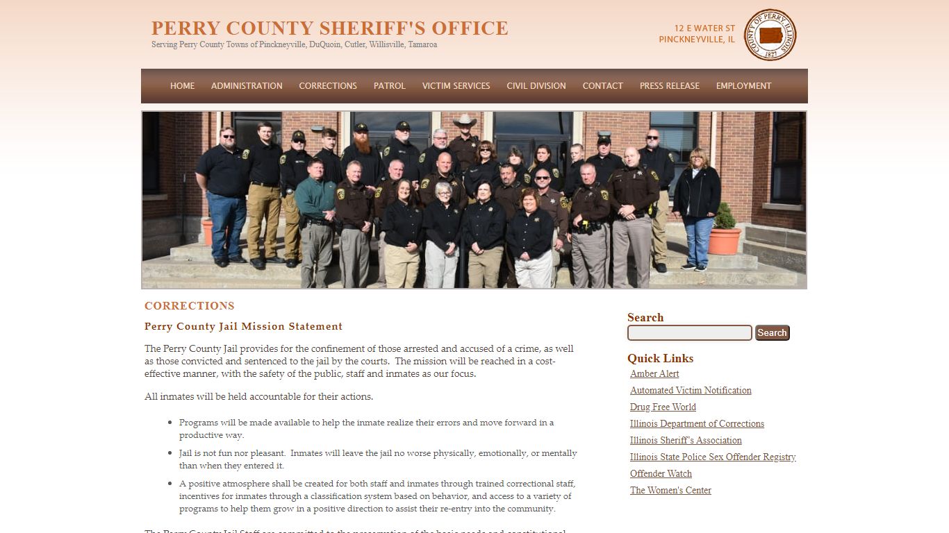 Perry County Sheriff's Office Corrections | Perry County Sheriff